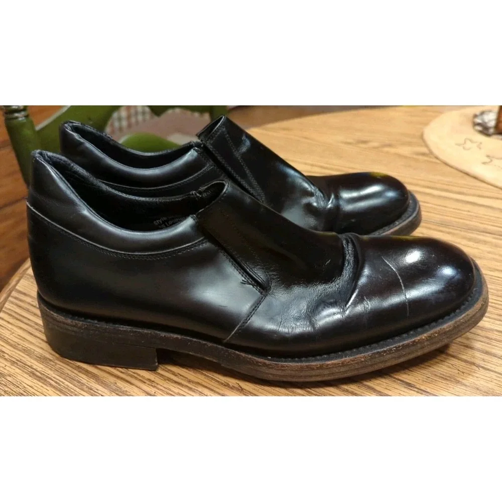 Roberto Botticelli Mens Casual‎ Dress Shoes Size 9.5 Black Leather Made in Italy